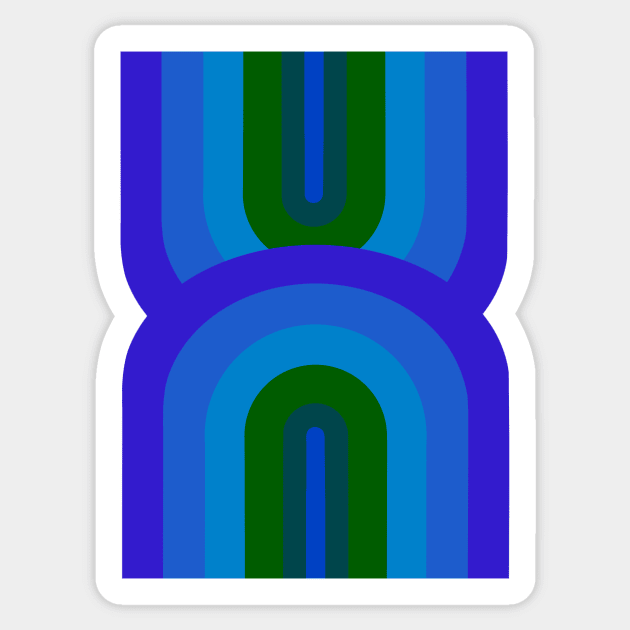 Blue Double Rainbow Arc Sticker by Obstinate and Literate